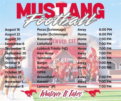 24-25 Varsity FB Schedule